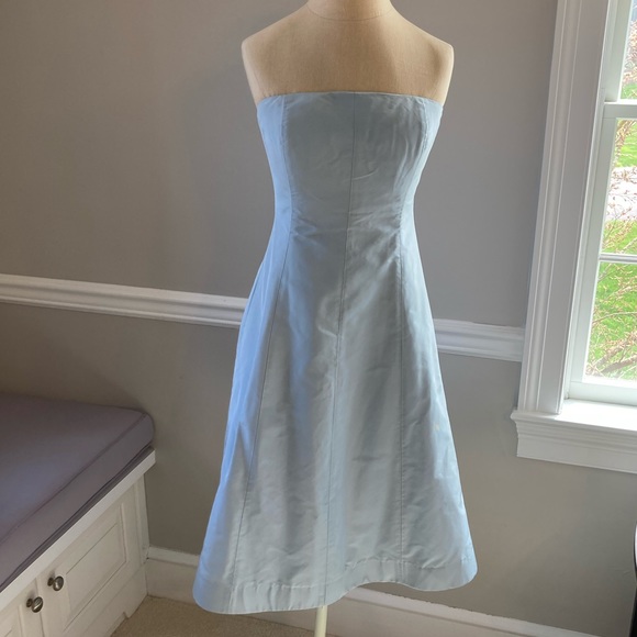 J. Crew Dresses & Skirts - J.Crew NWOT baby blue strapless formal dress button back
